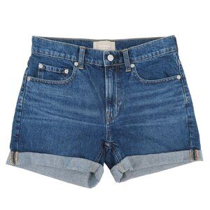 Everlane Womens 26 The Denim Short Relaxed Roll Cuff Hem All Cotton Blue Jeans